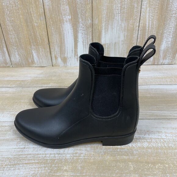 Sam Edelman Tinsley Matte Black womens shoe Chelsea Pull On Rain Boot Size 8 - Picture 3 of 9